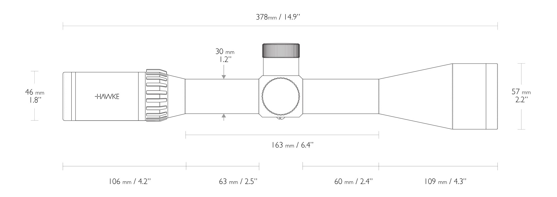 Hawke AIRMAX 30 FFP SF 6-24×50 AMX IR Reticle Rifle Scope
