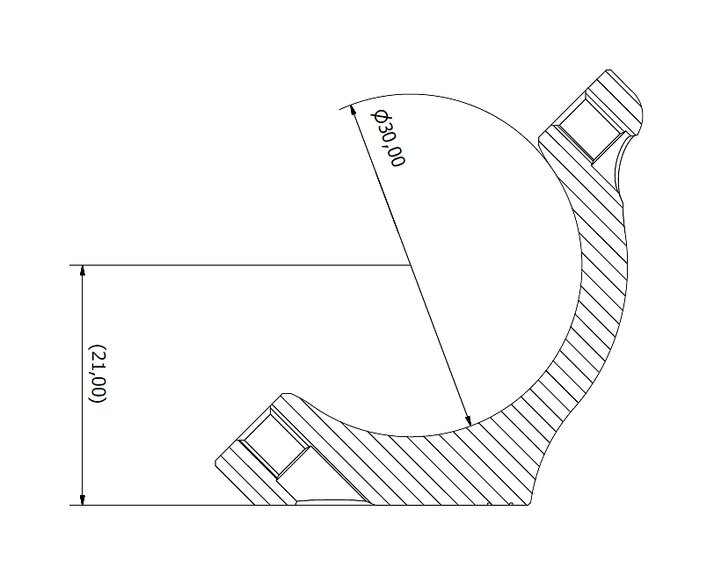 Spuhr HB30-21 30mm Hunting Blaser Saddle Low Scope Rings - 1 interface