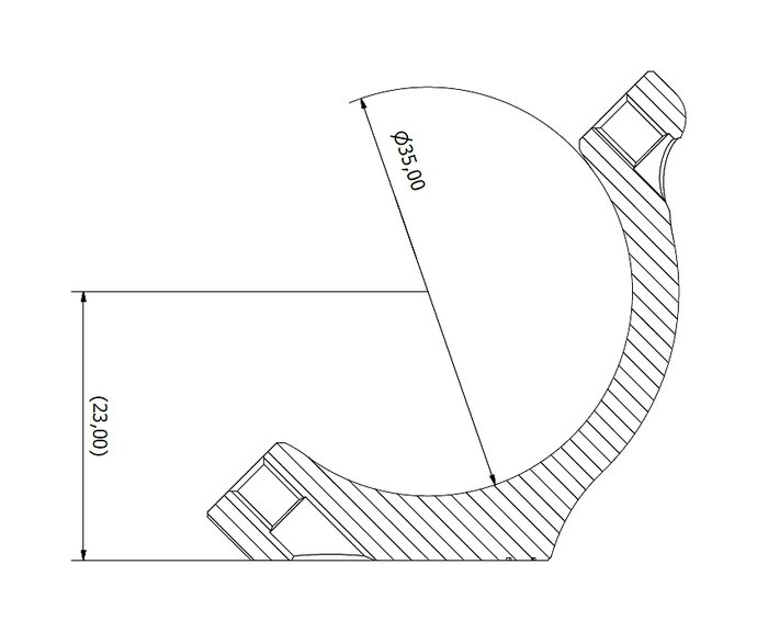 Spuhr HB50-23A 35mm Aesthetic Blaser Saddle Scope Rings - 0 Interface