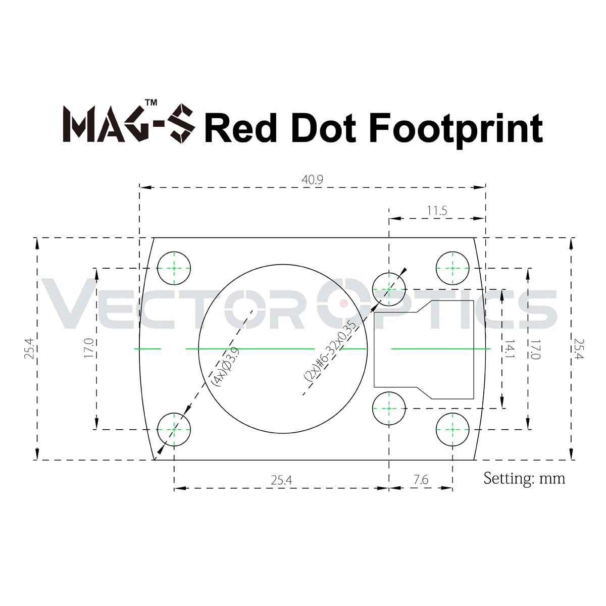 Vector Frenzy-S 1x16x22 Auto Light Sensor 3 moa Red dot - Includes Weaver Mount