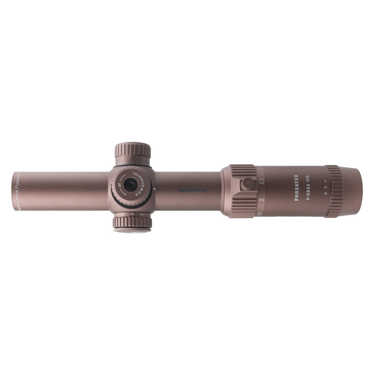 WIN A: Vector Optics Forester 1-5x24 SFP Gen II Illuminated VFD-2 1/2 MOA FDE 30mm Rifle Scope
