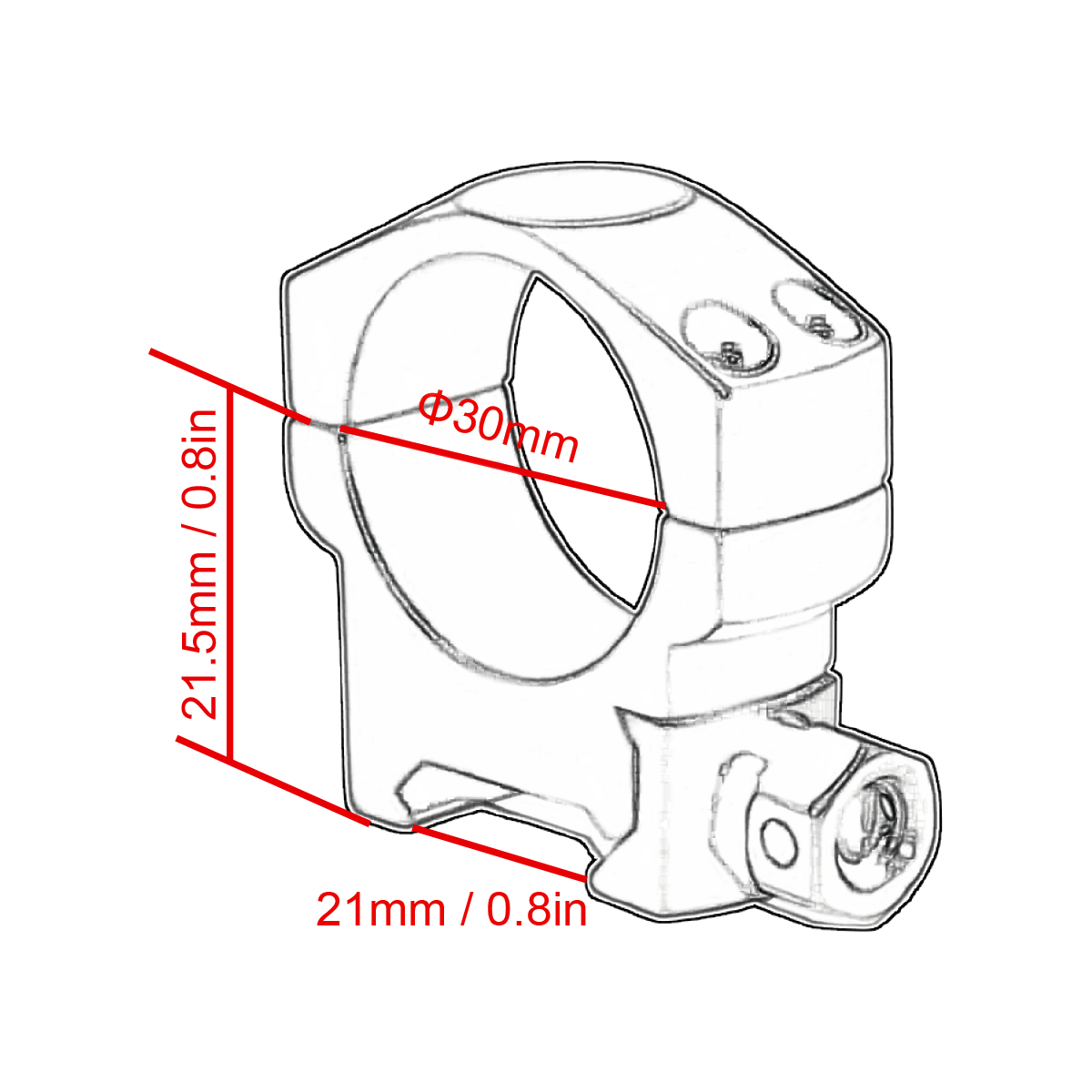 Vector FD Tactical 30mm Precision Low Weaver/Picatinny Rings