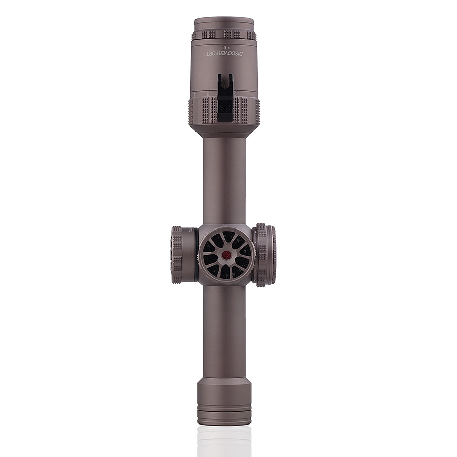 Discovery Optics ED 1-6x24 IR FFP 1/4 MOA Rifle Scope with 30mm Low Picatinny Rings