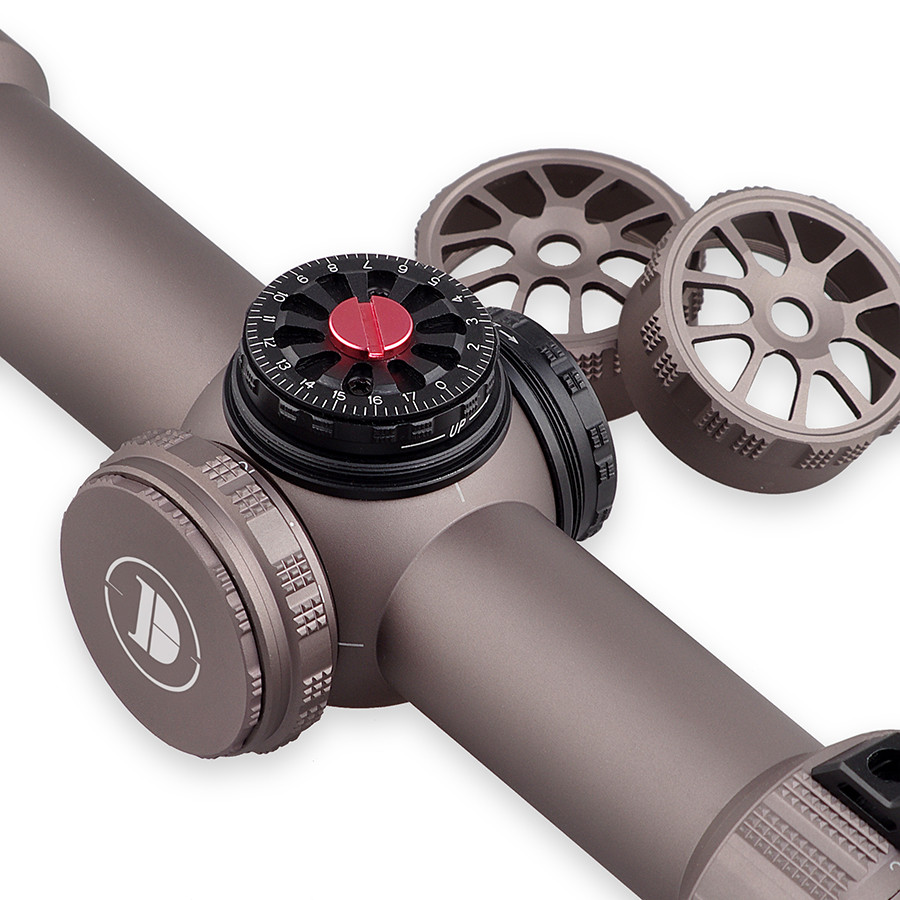 Discovery Optics ED 1-6x24 IR FFP 1/4 MOA Rifle Scope with 30mm Low Picatinny Rings