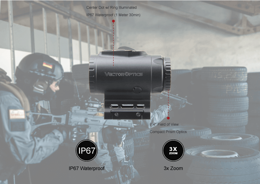 Vector Optics Paragon 3x18 Micro Prism Scope