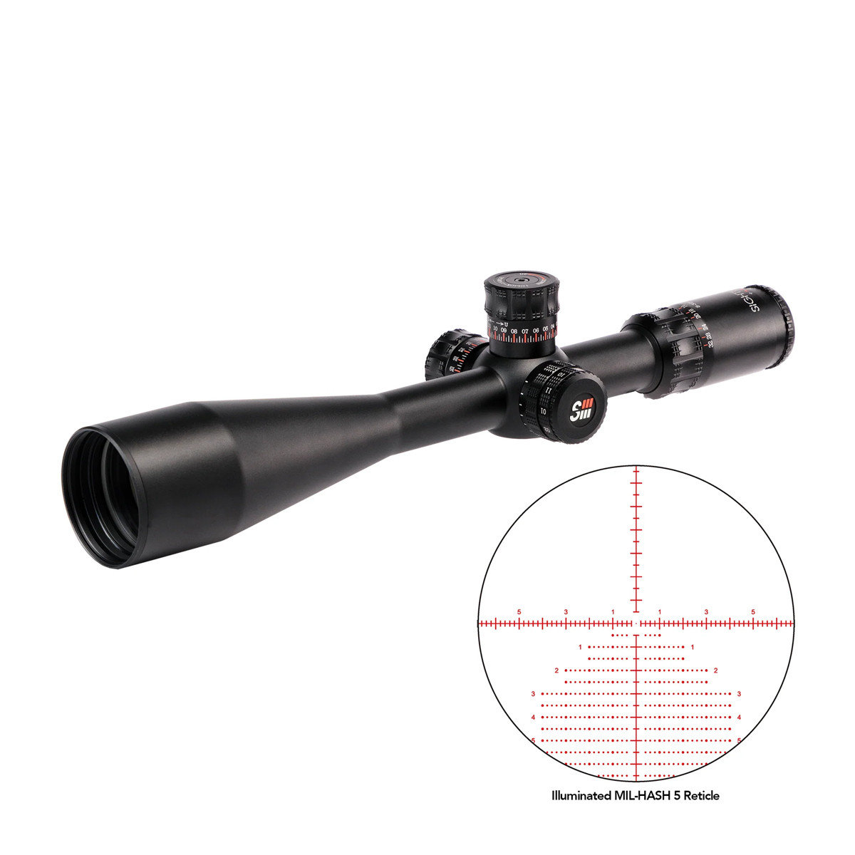 Sightron SIII 8-32x56 Precision Long Range IR Zero Stop MOA-H 30mm Rifle Scope