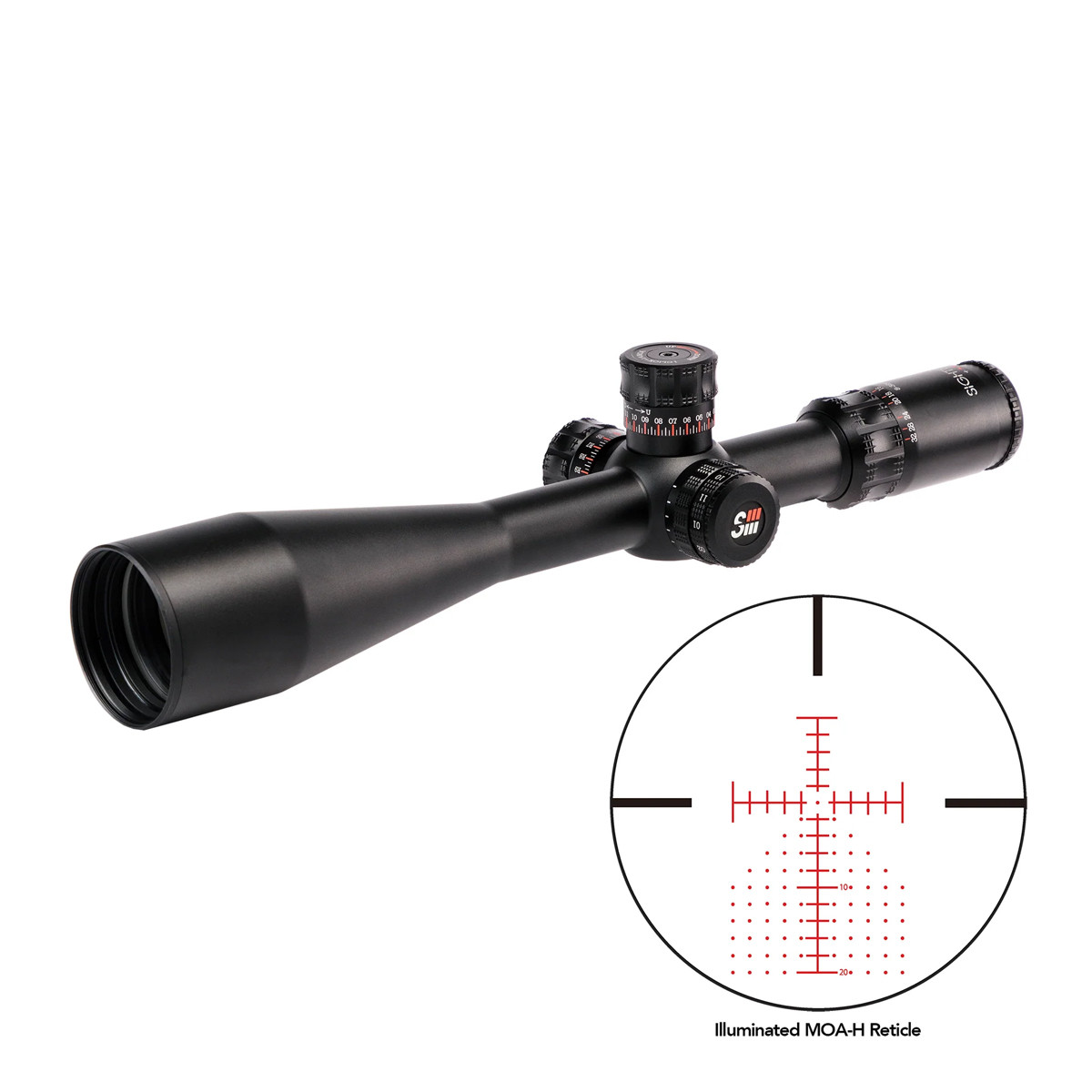 Sightron SIII 8-32x56 Precision Long Range IR Zero Stop MOA-H 30mm Rifle Scope