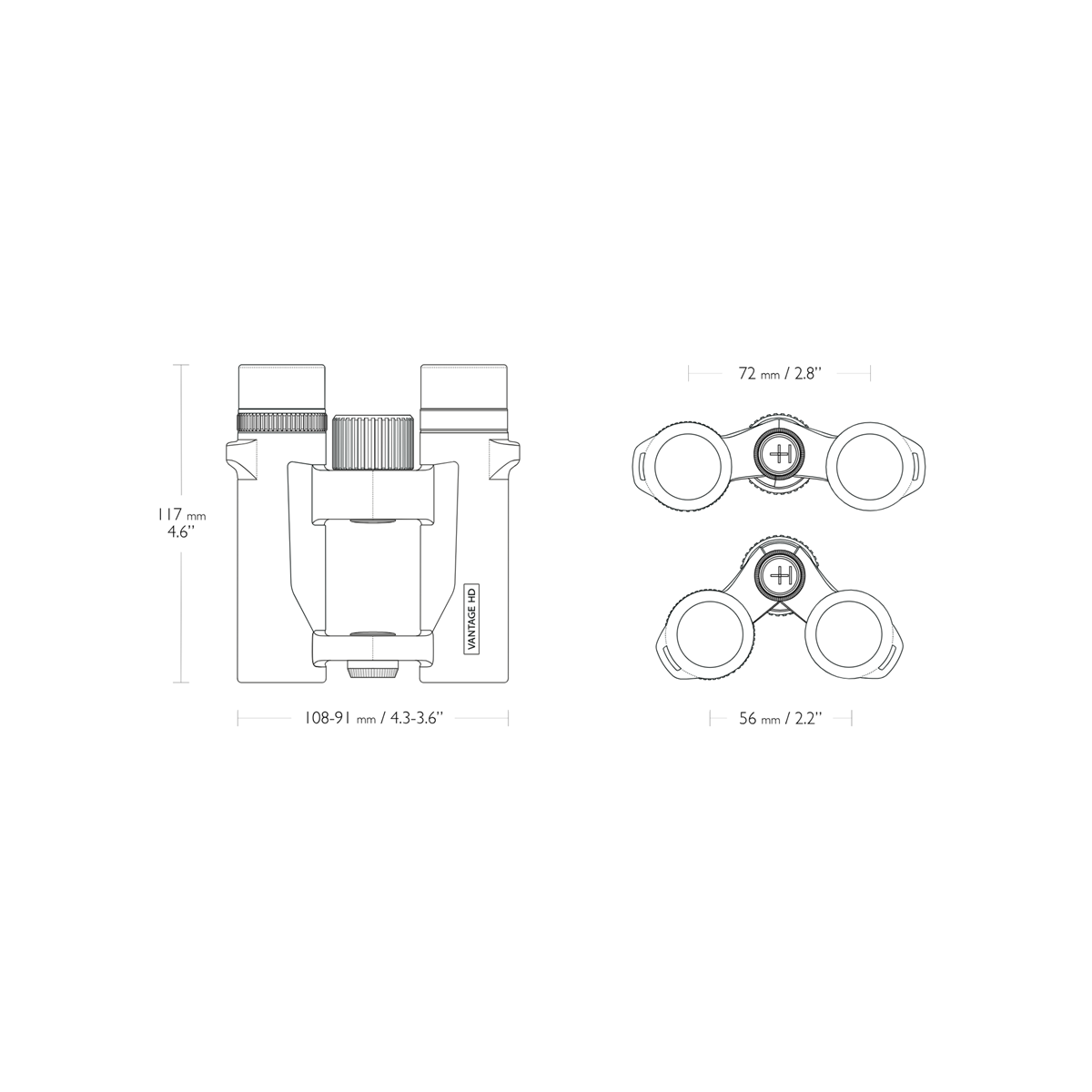 Hawke Vantage HD 10x26 Compact Binoculars