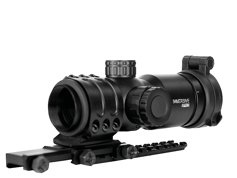 Immersive Optics 5x30 Pro Mildot Rapid Prism Scope with MOA Adjustable Mounts 