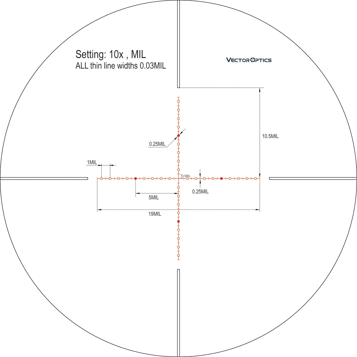 Vector Optics Continental 5-30x56 SFP Hunting Half MilDot 1/4 MOA Rifle Scope