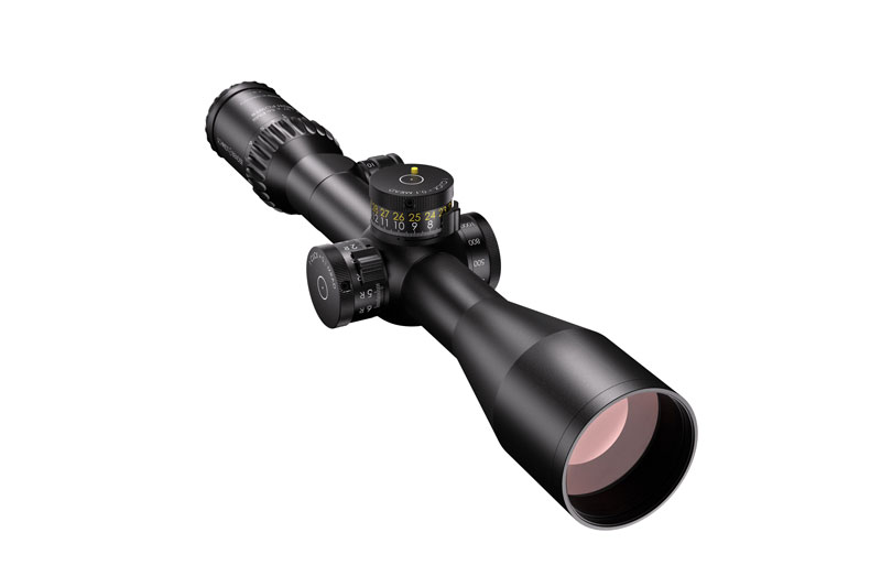 Schmidt & Bender PM II High Power 3-27x56 FFP GR2ID DT II+ MTC LT ST Zero Stop Locking Turret 0.1 MRAD CCW Rifle Scope