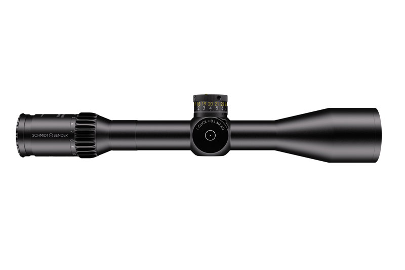 Schmidt & Bender PM II High Power 3-27x56 FFP GR2ID DT II+ MTC LT ST Zero Stop Locking Turret 0.1 MRAD CW Rifle Scope