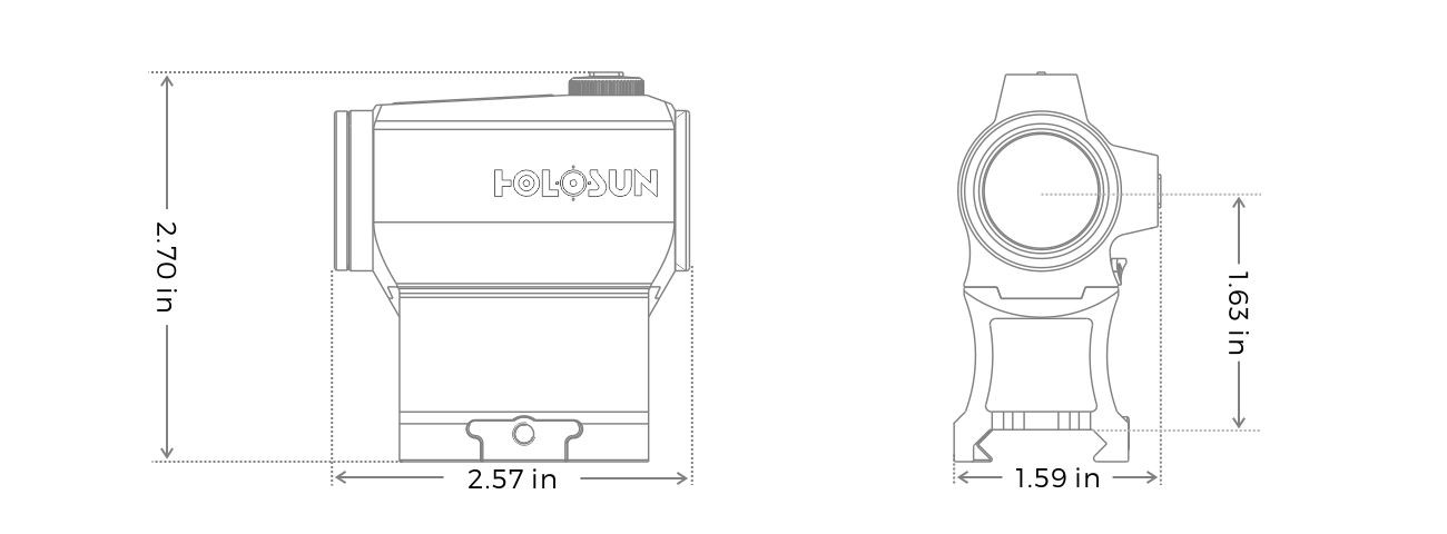 Holosun HS403C 2 MOA Solar Red Dot Sight with Shake Awake