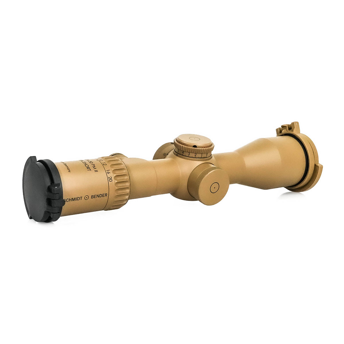 Ex-Demo A.I. Schmidt & Bender PM II TAN 5-20x50 Ultra Short FFP Illuminated H2CMR 0.1 MRAD ccw ST MTC LT/ ST ZC CT Rifle Scope - EXD340