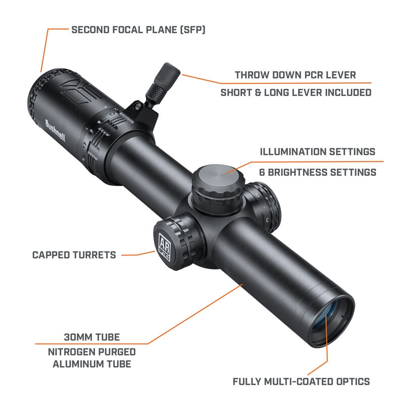 Bushnell AR Optics 1-8x24 SFP IR BTR-1 BDC 30mm Rifle Scope