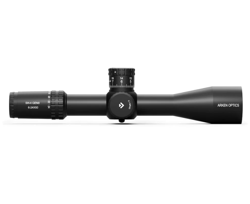 Arken Optics SH4 6-24x50 GEN2 FFP VPR MOA Illuminated Rifle Scope