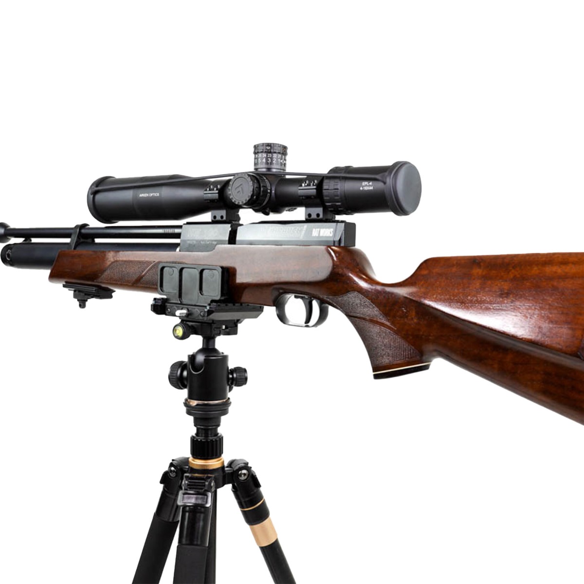 BASE Optics Ball Head Carbon Fibre Tripod (10kg Load) with Gun Saddle Shooting Rifle Rest