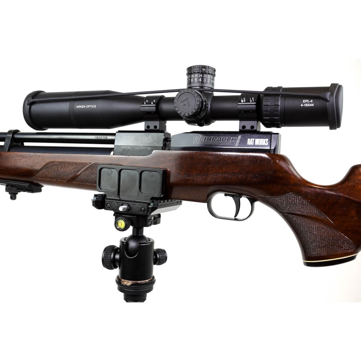 BASE Optics Ball Head Carbon Fibre Tripod (10kg Load) with Gun Saddle Shooting Rifle Rest