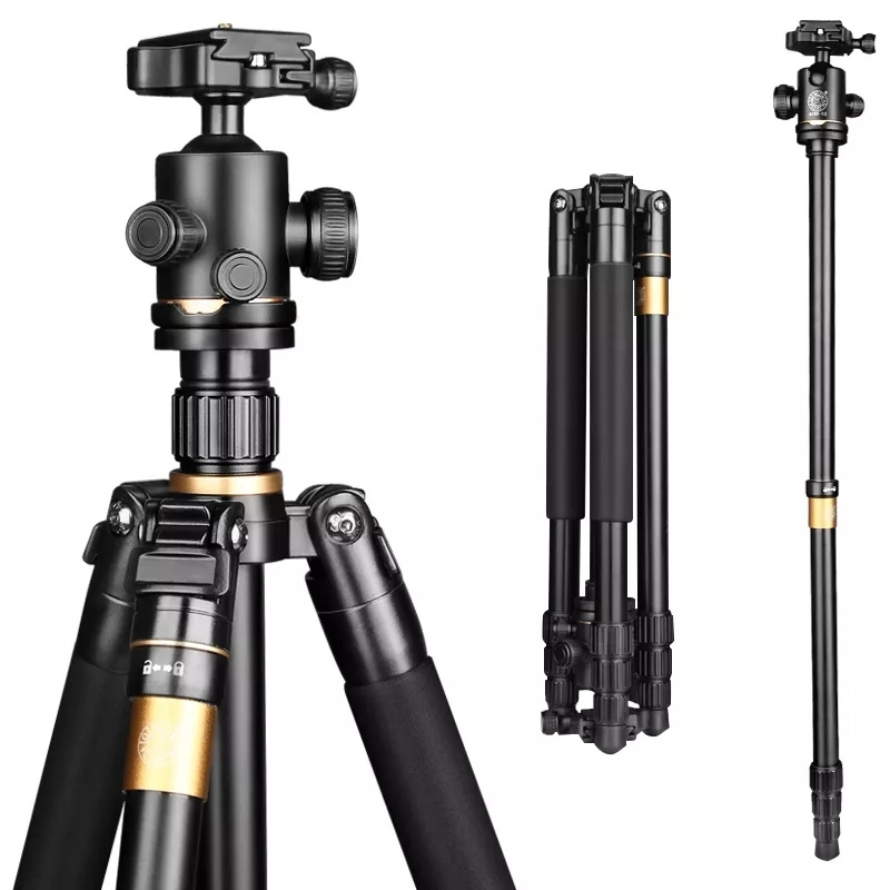 BASE Optics Ball Head Aluminium Tripod (10kg Load) with Gun Saddle Shooting Rifle Rest
