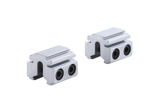 BKL-466 2 Piece 14mm plus 1 Tri-Mount Dovetail Riser Rail - Silver