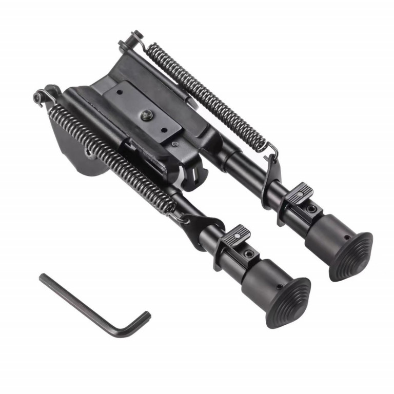 T-Eagle LD-6 Aluminium 6-9 Inch Adjustable Notched Leg Bipod with Bracket