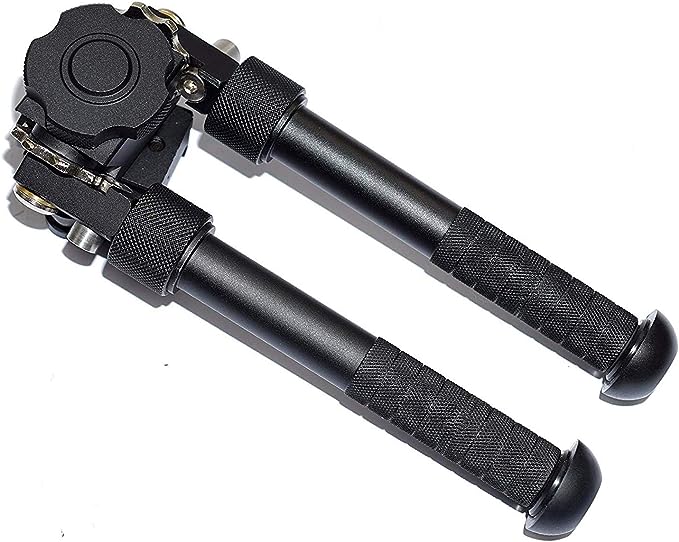 T-Eagle V8 Aluminium 6-9 Inch Notched Leg Bipod with Swivel Stud Picatinny Mount