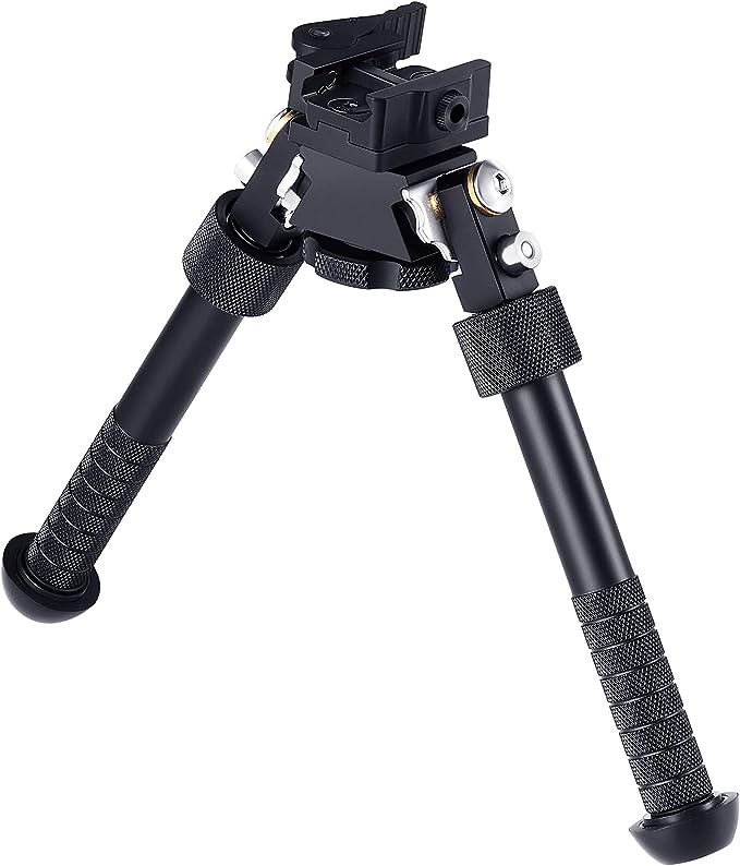 T-Eagle V8 Aluminium 6-9 Inch Notched Leg Bipod with Swivel Stud Picatinny Mount
