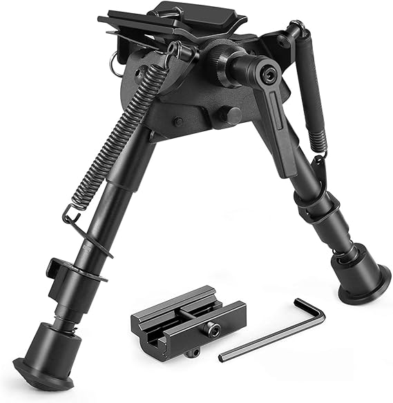 T-Eagle BTHBS-6 Aluminium 6-9 Inch Notched Leg Bipod with Picatinny Mount
