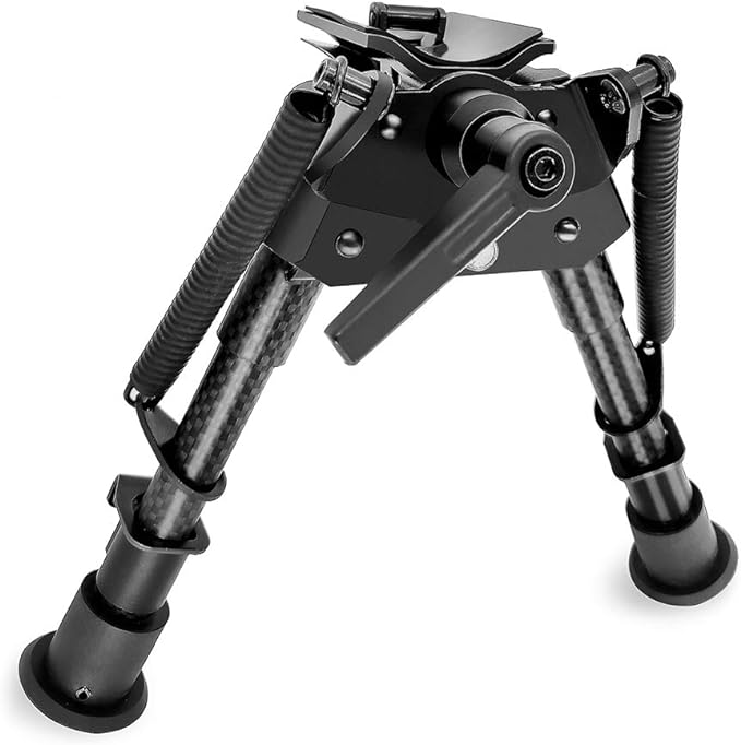 T-Eagle BTTXW-6 Carbon Fibre / Aluminium 6-9 Inch Notched Leg Bipod with Picatinny Mount