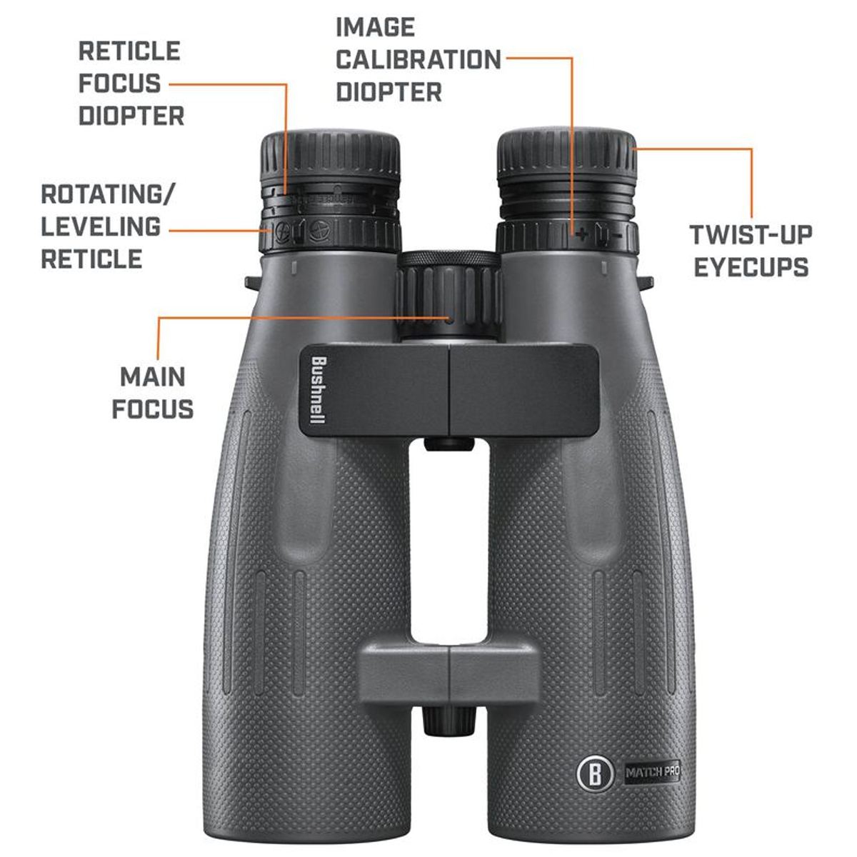 Bushnell Match Pro ED 15x56 Abbe Konig Binoculars - Black