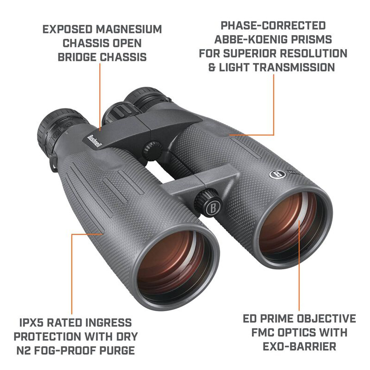 Bushnell Match Pro ED 15x56 Abbe Konig Binoculars - Black