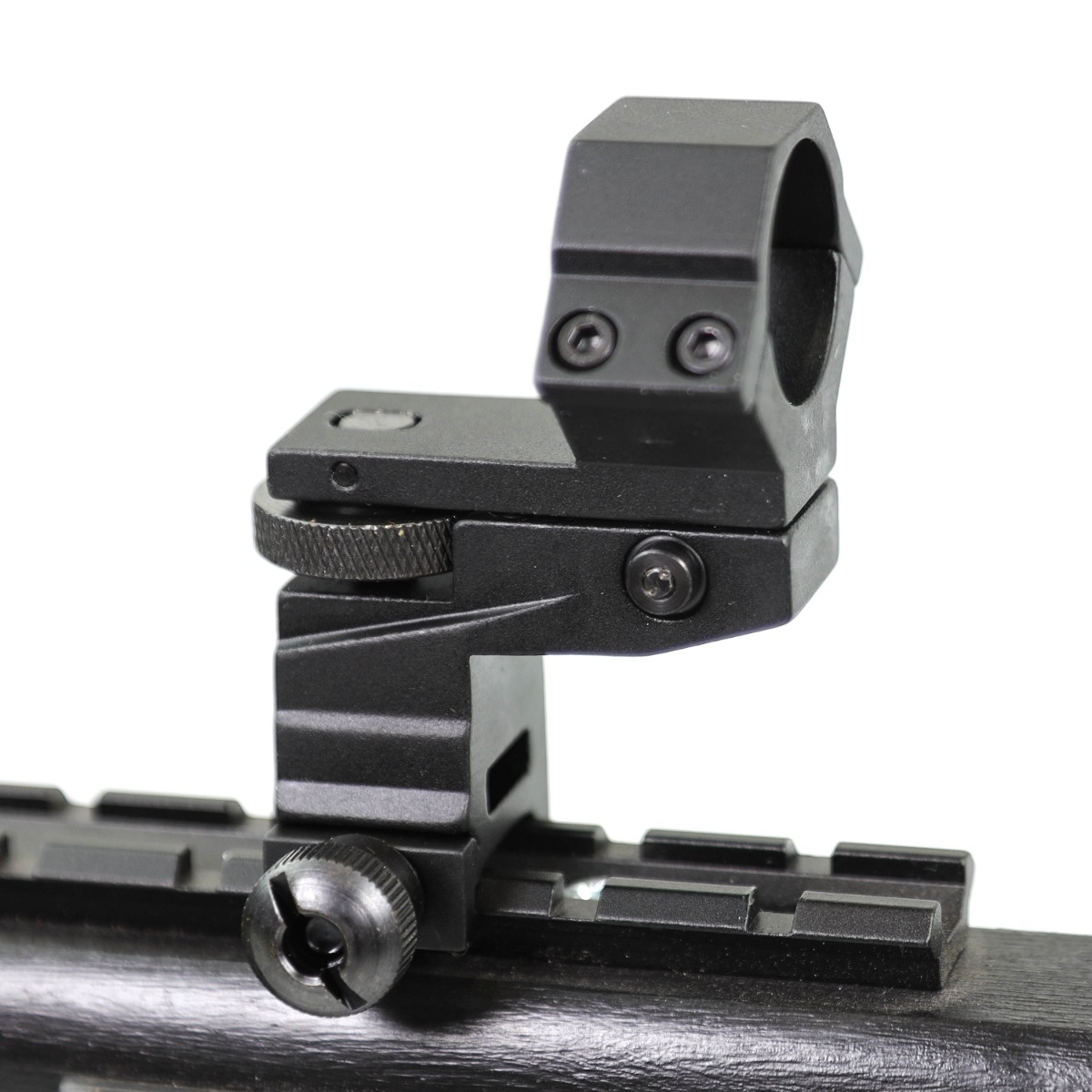 ** BUNDLE ** WULF 1" Low Profile Picatinny Adjustable IR Illuminator / Flashlight Rifle Scope Mount + 30mm / 1 inch Picatinny Scope Accessory Mount