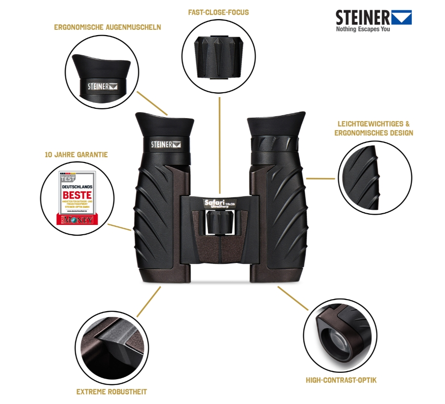 Steiner Safari Ultrasharp 10x26 Compact Binoculars