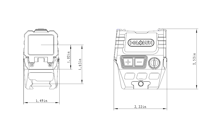 Holosun AEMS CORE 2 MOA Red Dot Sight with Integral Picatinny Mount
