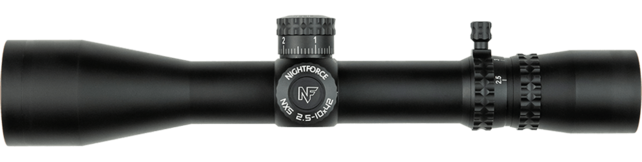 Nightforce NXS Compact 2.5-10x42 Riflescope, Zero Stop = .1 Mil-Radian - Mil-R DIGILUM