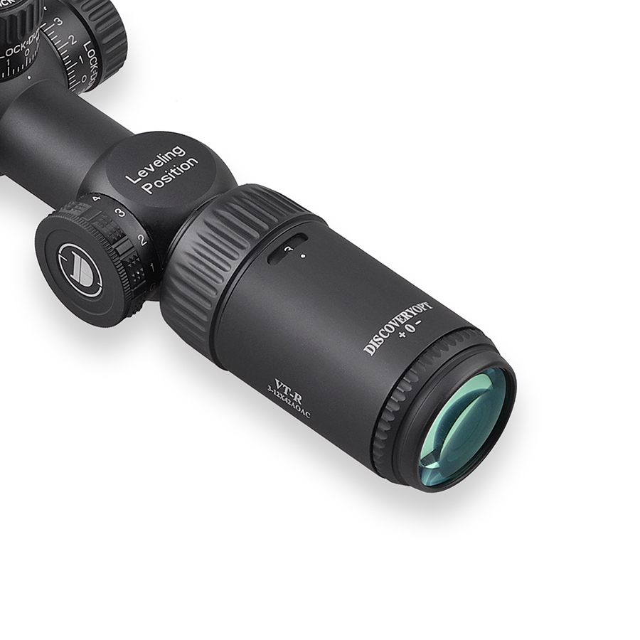 Discovery Optics VT-R 3-12x42 SFP Illuminated 1/4 MOA Front Focus Rifle Scope – Free 9-11mm Dovetail Mounts Included