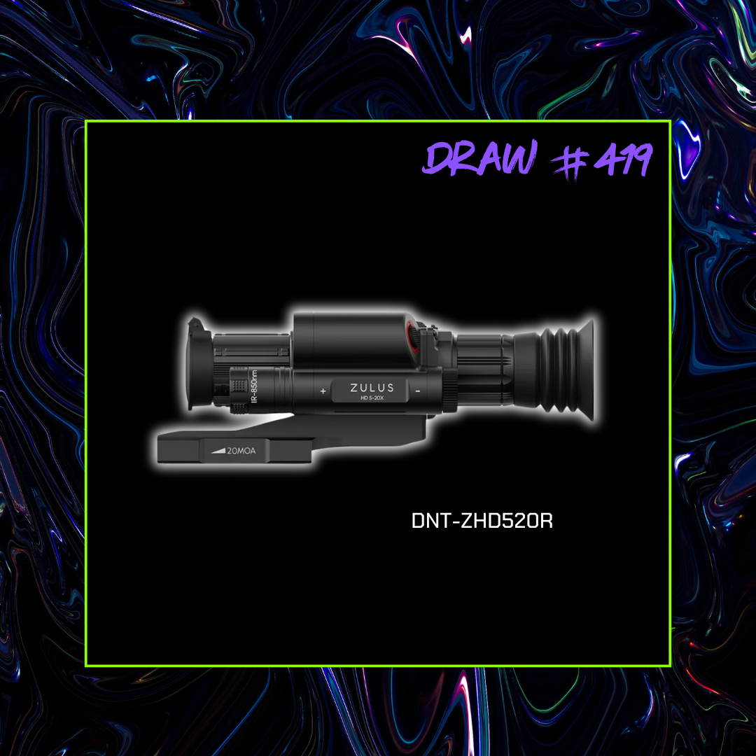 WIN A: DNT Optics ZULUS HD 5-20X Digital Night Vision Scope W/ LRF & Ballistic Calculator + PM20L 20MOA Picatinny Rail