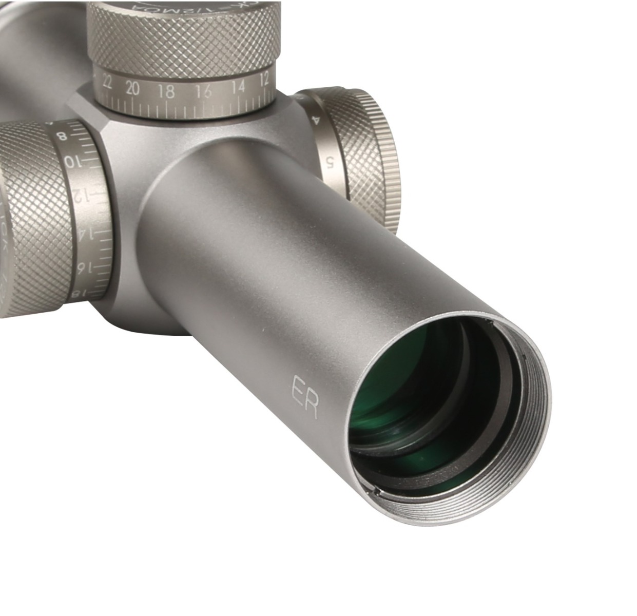 T-Eagle ER 1-6x24 Illuminated SFP MOA WA 1/2 MOA Rifle Scope with Rings - Silver
