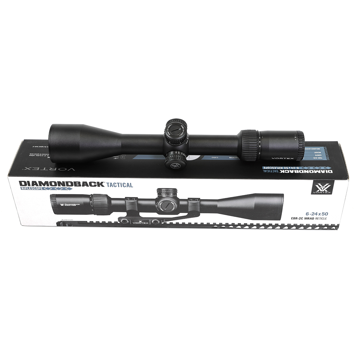 Ex-Demo Vortex Diamondback Tactical 6-24x50 FFP EBR-2C MRAD Non IR Rifle Scope - EXD157