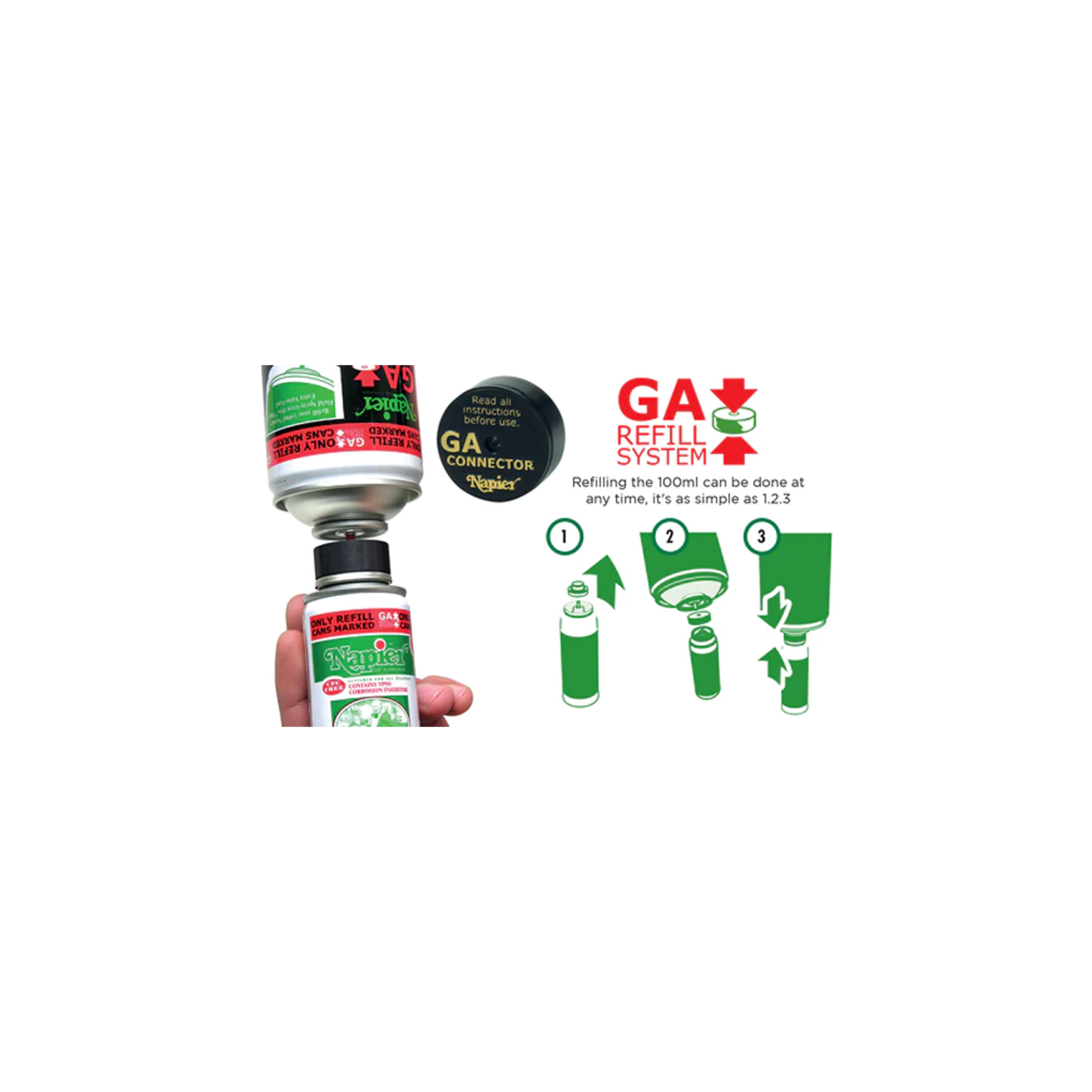 Napier 750ml/100ml Aerosol Adaptor for 6014r/60141