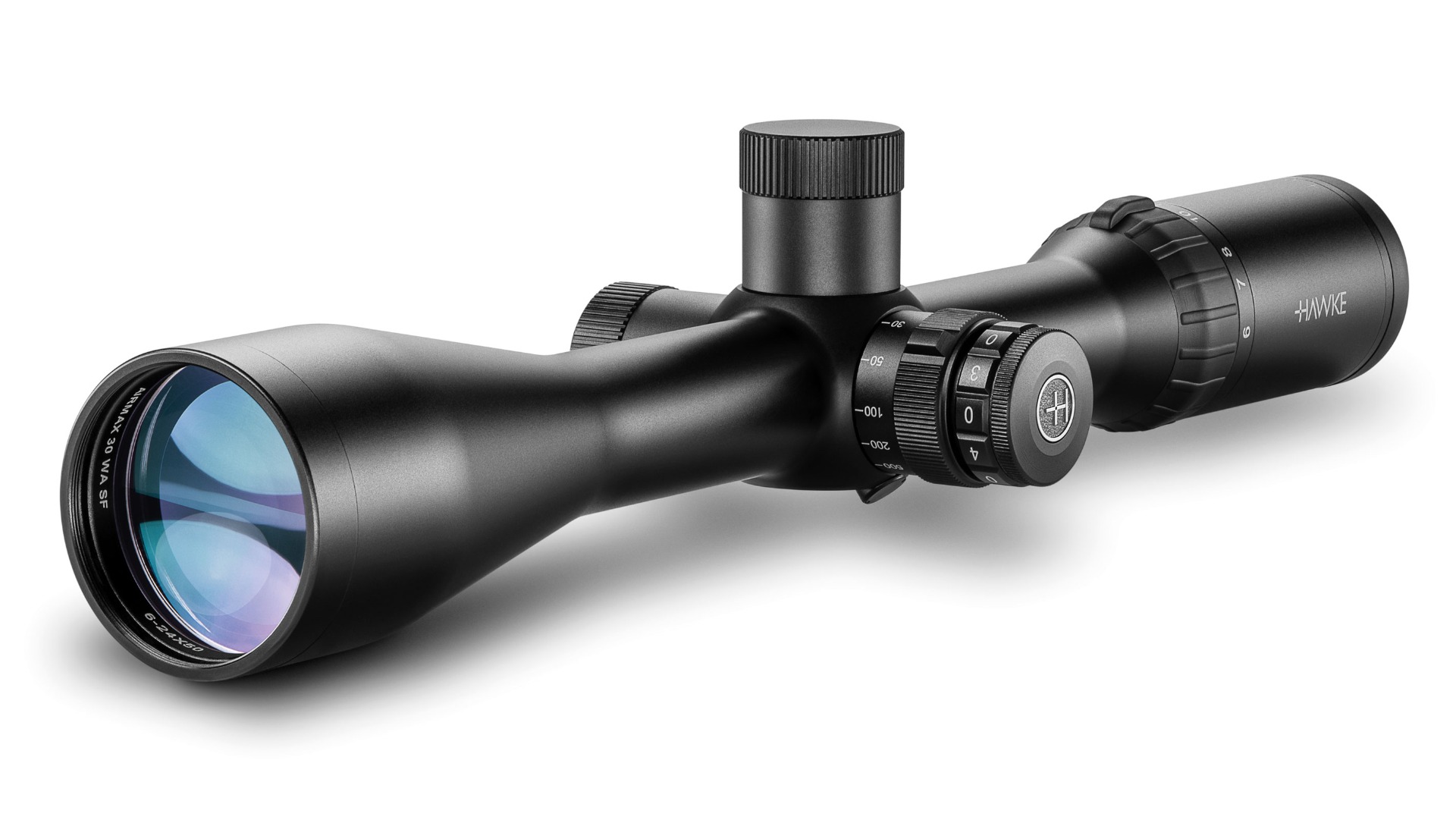 Preowned SOG Hawke Airmax 30 WA SF 6-24x50 SFP 0.1MRAD AMX IR Rifle Scope - SOG52