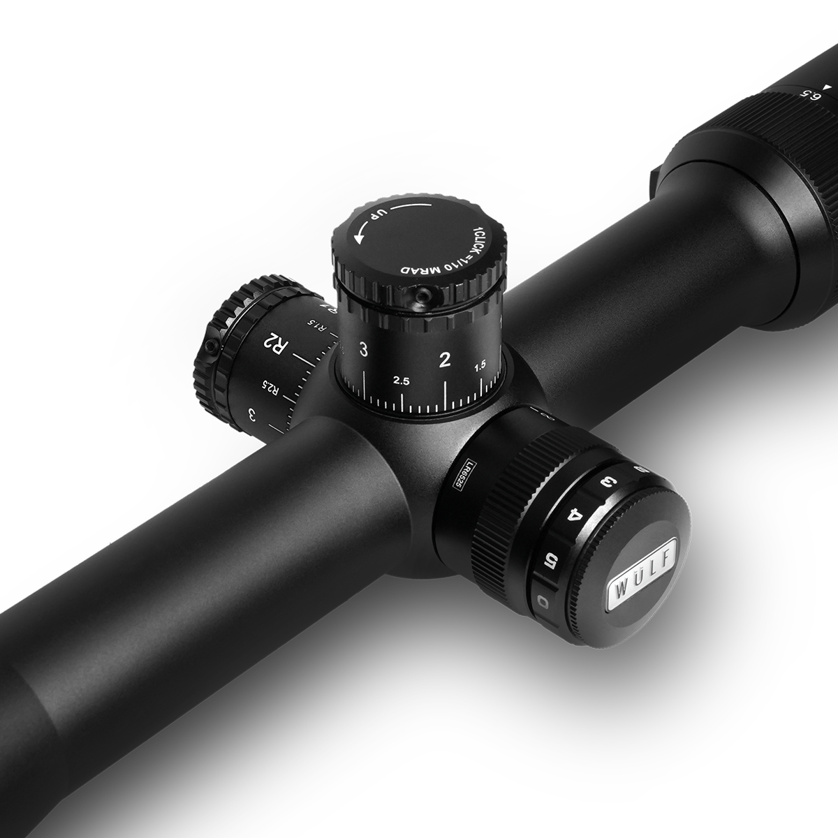 Ex-Demo WULF Hurricane 6.5-25x50 SFP Illuminated Half Mildot 0.1MRAD Side Focus Locking Turrets Rifle Scope - EXD393