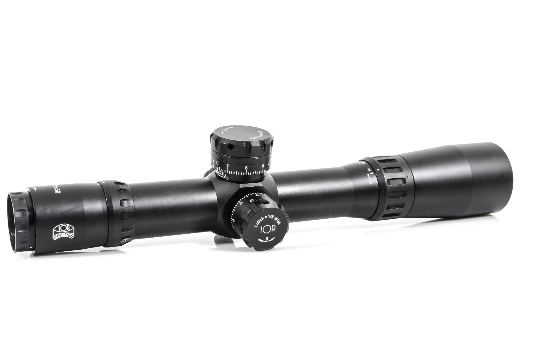 IOR Nemesis 9-36x56 FFP Illuminated MOA 1/8 MOA 40mm Zero Stop Rifle Scope with Free Rings