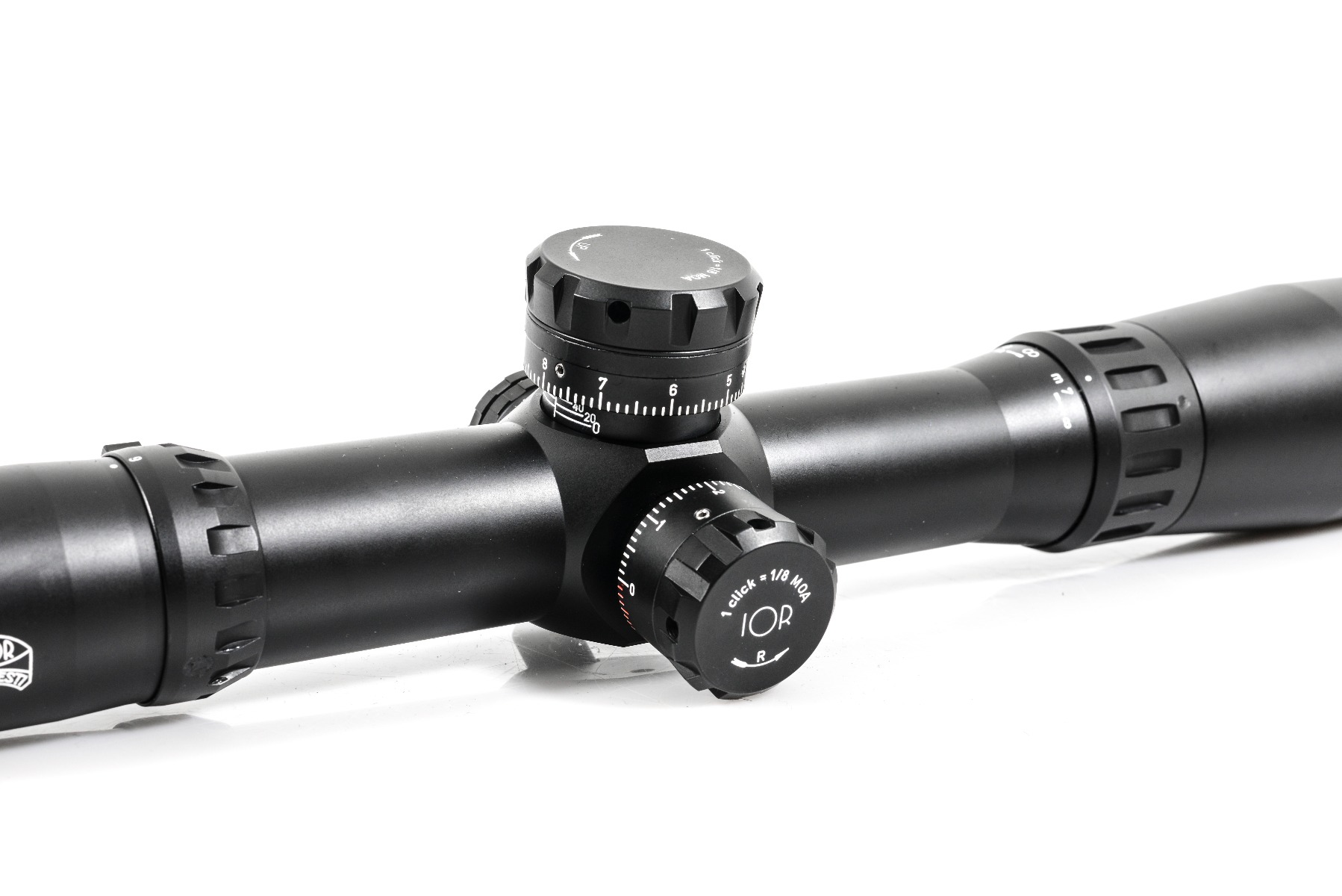IOR Nemesis 9-36x56 FFP Illuminated MOA 1/8 MOA 40mm Zero Stop Rifle Scope with Free Rings