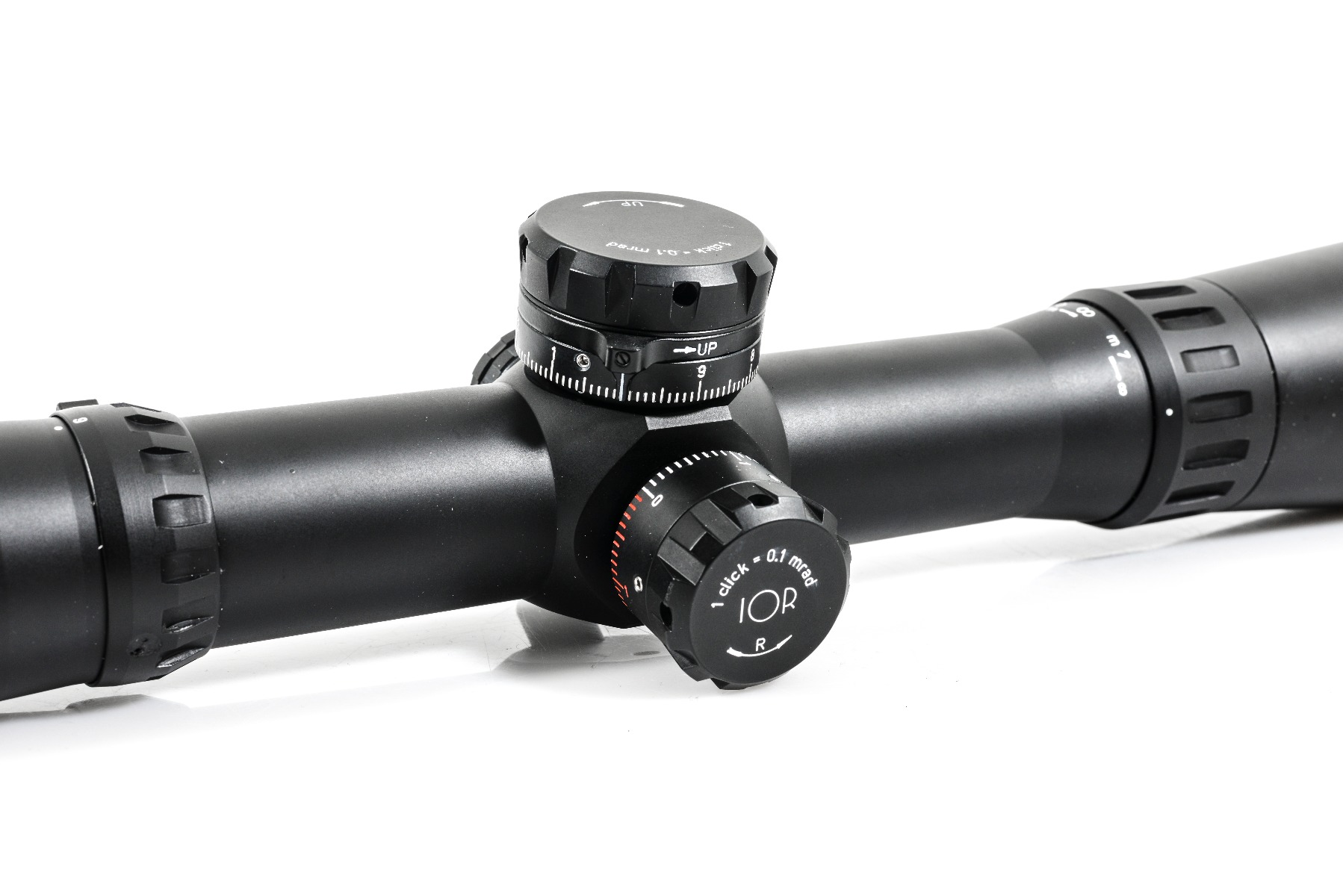 IOR Nemesis 9-36x56 FFP Illuminated MRAD 0.1 MRAD 40mm Zero Stop Rifle Scope with Free Rings