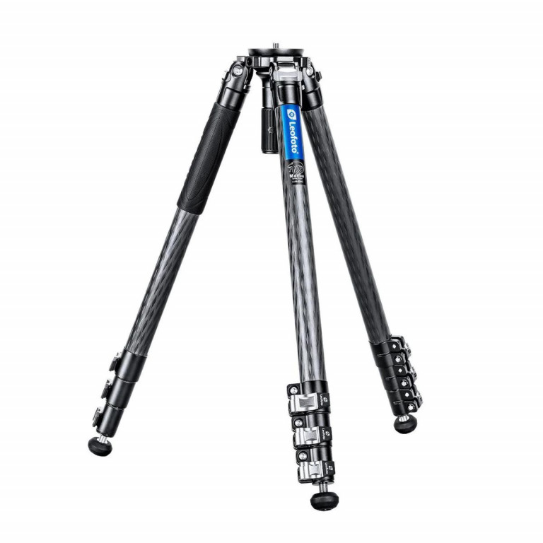 Leofoto LV-324C Manba LV Video Head System Flip Lock Carbon Fibre Tripod - Max Load 15kg, Min 100mm, Max 1560mm