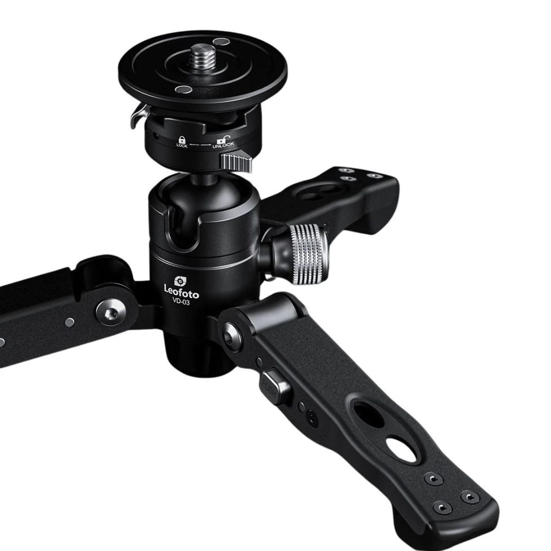 Leofoto Wan Pro MV-324C&BV-10 Flip Lock Carbon Fiber Monopod - Max Load 5kg, 770mm to 1900mm