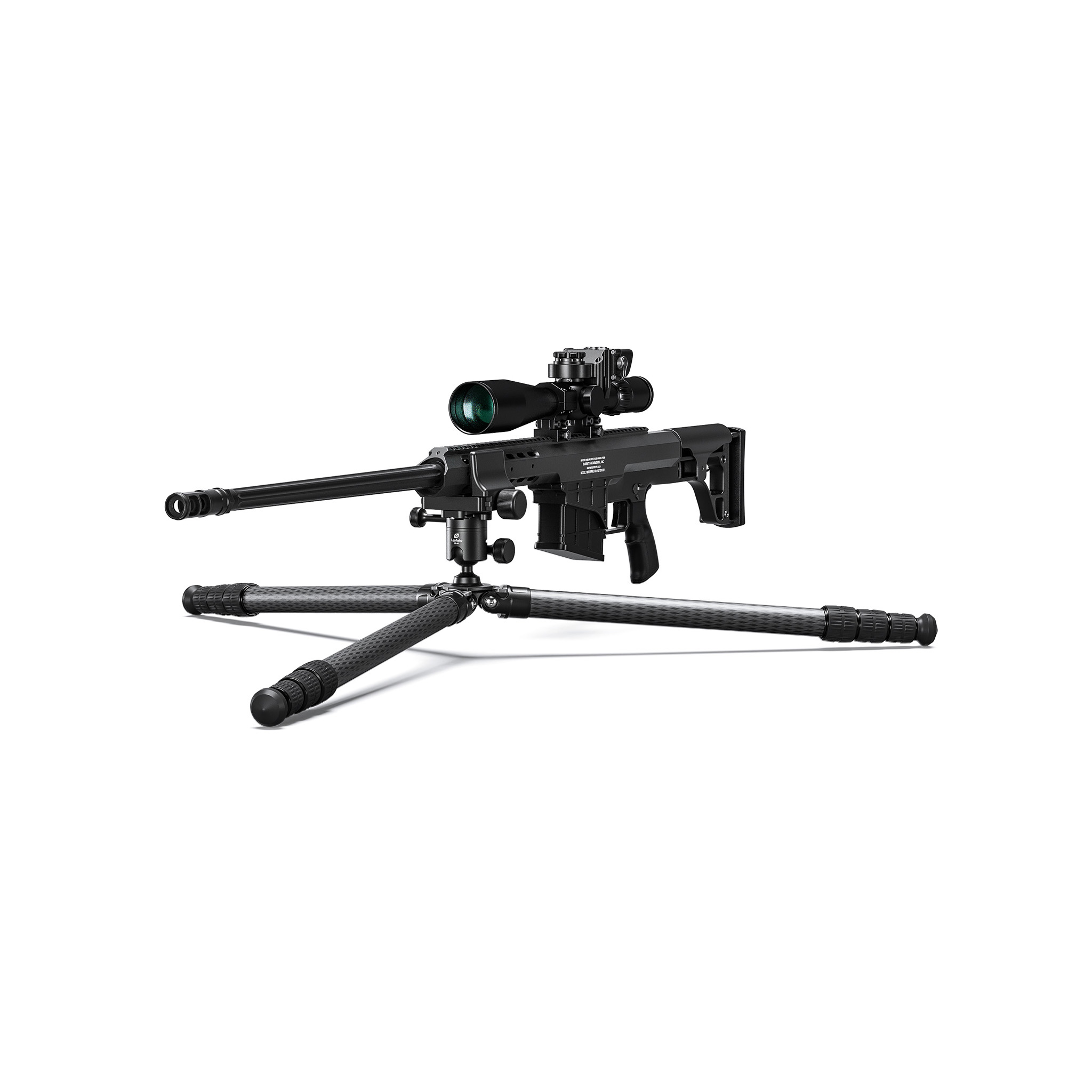 Leofoto SA Series TALL SA-364CL 10 Layer Carbon Tripod with MK-40 40mm Ballhead w/ 3 way locking and GS-3 Weapon Clamp Heavy Duty Support System -  Max load ; 20kg, Min 295mm to Max 1910mm