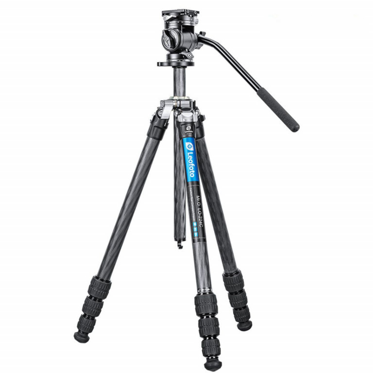 Leofoto MR. O LO-224C 10 Layer Carbon Spider Ball Tripod with Centre Column and BV-1R Mini Fluid Head