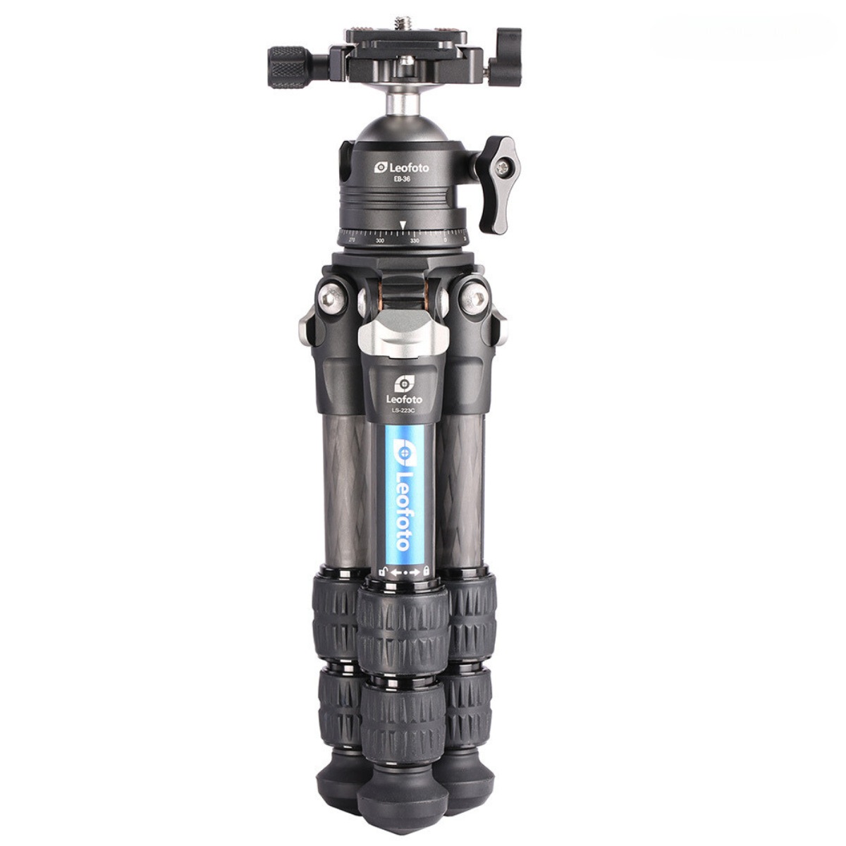 Leofoto Ranger LS-223C 10x Layer Carbon Fiber Mini Compact Tripod with EB-36 Low Profile Dual Panorama Ballhead